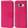 Verco custodia per Samsung Galaxy S8 Plus, Case per Galaxy S8+ Cover PU Pelle Portafoglio Protettiva, Rosa