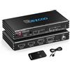 ROFAVEZCO 8K@60Hz 4K@120Hz HDMI 2.1 eARC Audio Extractor 2 in 1 Out HDMI Switch eARC 7.1Ch,ARC SPDIF 5.1Ch,VRR, ALLM, HDCP 2.3, HDR10, CEC compatibile con PS5, Xbox, AMD IR Remote Control EDID Management