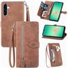 Fertuo Cover per Samsung Galaxy A57, Custodia a Libro in Pelle PU Flip Case con Porta Carte, Chiusura Magnetica e Cinturino [Disegni di Fiori] Portafoglio Interno Silicone Antiurto, Marrone