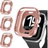iVoler 3 Pezzi Cover Rigida PC per Apple Watch Series 11/10 42mm (Senza Pellicola Protettiva), Ultra Sottile Custodia Antiurto e Anti-Graffio Bumper Case, Oro Rosa