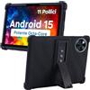 MEMELOKA Cover per DOOGEE U11/DOOGEE U11 PRO 11 Pollici, Custodia Antiurto in Silicone Morbido Protettiva con Supporto[Protezione da Caduta], Nero