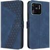 OKZone Cover per Xiaomi Redmi 10C, Custodia in PU Pelle per Xiaomi Redmi 10C, Custodia a Libro Protettiva Folio Portafoglio con Chiusura Magnetica e Slot per Carte Wallet Case Flip Cover (Blu)