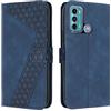 OKZone Cover per Motorola Mote G60/G40 Fusion, Custodia in PU Pelle per Motorola Mote G60/G40 Fusion, Custodia a Libro Protettiva Folio Portafoglio con Chiusura Magnetica Wallet Case Cover (Blu)