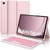 JADEMALL Tastiera per Samsung Tab A9 Plus 11 2023, Custodia Tastiera per Samsung Tab A9+, Italiana QWERTY Tastiera Retroilluminata Magnetica Staccabile Bluetooth con Portapenne, Rosa