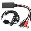 EBTOOLS WLGOLD Modulo Bluetooth AUX, 2 adattatori per Cavi RCA con Microfono a Mani libere