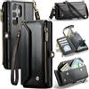 Mxinxiu Custodia a portafoglio per Google Pixel 10 Pro XL, borsa in pelle con cerniera cinturino da polso staccabile e tracolla