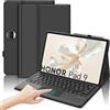 JADEMALL Custodia Tastiera con Touchpad per Honor Pad 9 12.1 2024, Italiana QWERTY Tastiera Bluetooth con Trackpad per Tablet Honor Pad 9 12.1 2024, Nero