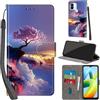 PHINIENLAND Cover per Xiaomi Redmi A1 / A2 / Poco C50 Case PU Pelle Custodia [Kickstand] [Chiusura magnetica] [Slot per Schede], Portafoglio Flip Custodia per Redmi A1 Plus / A2 Plus,Montagna