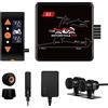 VSYSTO Moto Dash Cam, Fotocamera per moto Doppia fotocamera 1080P, Fotocamera anteriore e posteriore Grandangolo a 150° Videocamera sportiva impermeabile con modalità parcheggio, GPS, WiFi, OLED(nero)