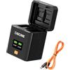ZTIANFOTO ZGCINE PS-E17 - Caricatore rapido per fotocamera LP-E17 con ricarica rapida USB-C, display OLED, slot SD/TF/CFExpress - per EOS R50, R8, R10, RP, M6II, 750D, 850D