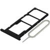 MMOBIEL Doppio Vassoio Carta SIM Compatibile con Samsung Galaxy A02s 2021 - Porta Scheda SIM Incl il pin della SIM - Nero