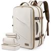 LOVEVOOK Zaino da Viaggio Cabina 40L con Compartimento per PC 17,3 Pollici, Compatibile con EasyJet e Ryanair, Beige Cachi