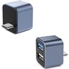 YABOANG Adattatore da USB C a USB,Connettore usb tipo c a doppia USB A,OTG USB 3.0 con trasferimento dati ad alta velocità per tablet PC,phone e altri dispositivi USB di tipo C.(1 Pack)