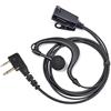 HYSHIKRA Cuffie Walkie-Talkie con Microfono PTT a 2 Pin, compatibile con Midland G7 Pro G8 G9 Pro M24 M24 Plus M48 M99 G6 XT G7 XTR per personale di sicurezza e guardie del corpo (Forma G, 1)
