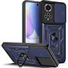 ESTH® Custodia per Honor 50 (nova 9) con Custodia per Fotocamera Scorrevole e Supporto ad Anello [Cover Paraurti Compatibile con Supporto Magnetico per Auto], Blu
