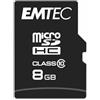 Emtec ECMSDM8GHC10CG MicroSDHC 8GB Class10 Classic