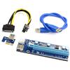 Cablecc PCI-E 1x a 16x Mining Machine Enhanced Extender Riser Adapter con USB 3.0 e cavo di alimentazione SATA
