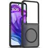 GIOPUEY Cover Magnetica per Motorola RAZR 50/RAZR 60， Compatibile con MagSafe， PC+TPU Finitura Antiurto Protettiva Cellulare Custodia - Black