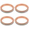 EMSea 4 guarnizioni di scarico per moto in rame e fibra, 32 x 42 x 5 mm, 14181-18C00, compatibili con Suzuki GSXR750 GSXR1100