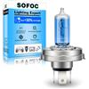 SOFOC P45T R2 12V 100/90W Lampada alogena per moto, auto d'epoca e trattore T16 Bianco Anabbagliante/Abbagliante 3 poli Flangia prefocalizzata 1 pcs
