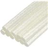 QUARKZMAN Mini Bastoncini di Colla a Caldo per Pistola Colla 7mm x 100mm Glitter Trasparente Bianco 12pz