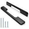 Nexafix Maniglie per Mobili Cucina - Set 6 - Interasse 128mm - Barra Moderna Nero Opaco Alluminio - Ante Cassetti Armadi Comò Bagno Guardaroba - 147mm