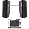Xatgiouy Sensore a raggi infrarossi, barriera a infrarossi, fotocellule di allarme, universale, per cancelli esterni, compatibile con 12 V/24 V AC/DC, rilevamento a lungo raggio regolabile a 90°, adatto per