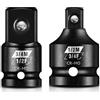 zozoa Adattatore da 1/2 F a 3/4 M e 3/4 F a 1/2 M, acciaio Cr-Mo supera gli standard ANSI, riduttore di azionamento quadrato per cricchetti, dadi, trapano a percussione, chiavi a bussola