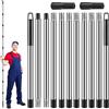 ATOWORLD Confezione da 2 aste di estensione per rullo di vernice, 3,6 m, 13 segmentate, estensibili (80-360 cm), con adattatore conico, asta estensibile per pittura e pulizia grondaie
