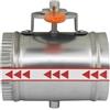 oomvarmer Serrande di regolazione aria manuale serranda di taratura circolare meccanica chiusura condotte aria condizionata tubo (H190mm OD125mm D122mm)