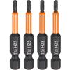 QUARKZMAN 4pz H2,5 Inserti per Avvitatore 2,5mm Punta Piatta Metrica 1/4 Attacco Esagonale 50mm (2) Cacciavite Industriale Bussola Esagonali in Fosfato Nero Magnetico Lungo