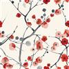ANLIKY-Pro Carta da parati autoadesiva Snow Plum Blossom Imagism Sketch Peel and Stick Contact Paper, 44X300CM, pellicola decorativa rimovibile con sfondo bianco per mobili
