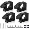 TFLPUO Set di 4 supporti per pala, 30 - 40 mm, morsetto in gomma standard, fascetta per tubi in gomma per fuoristrada industria, attrezzi (nero)