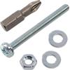 AERZETIX Kit fissaggio M4x40 mm / 50 viti metalliche / 50 dadi esagonali / 100 rondelle piatte / 1 utensile 1/4 PZ2