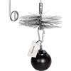 HOLZBRINK Jumbo negozio di 200 mm rhyas Peso piuma acciaio + comando + 12 m Asta Flex + moschettone - -schornstein Scopa Scopa camino pulito schornstein gemauert