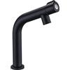 Shuiltad Rubinetto per lavabo da bagno ad arco medio in acciaio inox, monocomando, per acqua fredda, nero opaco