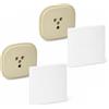 ilSALVAMURO Copertura cieca specifica per presa telefonica tripolare. Ad incastro no biadesivi. Placca cireca dimensioni 86x86mm - 2 pezzi (Placca per tripolare)