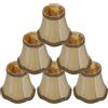HERCHR Paralume Tessuto Piccolo, Set di 6 Paralume per lampada in Tessuto di Fatto a Mano con Clip su Onde Inferiori per Lampadari Lampadario Lampada a Muro Luce da Tavolo,5.1x4.7x3.1 Pollici