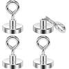 Wukong 32mm Ganci Magnetici Potenti, 4 Pezzi Calamite Rotonde, 35KG(77LB) Magnete Neodimio, Ganci Magnetici Extra Forti per Cucine, Magazzini e Esterni