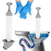 ZhouWei Stantuffo per WC, Ventosa Sturalavandini con Guanti in Nitrile Sturalavandini a Pressione ad Aria Compressa Sturalavandino a Pressione Toilet Plunger, per Bagni Vasche WC (Bianco)