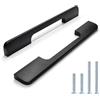 Nexafix Maniglie per Mobili Cucina - Set 10 - Interasse 160mm - Barra Moderna Nero Opaco Alluminio - Ante Cassetti Armadi Comò Bagno Guardaroba - 178mm