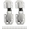 AOOSU 2pcs Cerniera per Ante, 4 inch Cerniera con Chiusura Ammortizzata con Chiusura a 90°, Cerniera a Scomparsa con 16 Viti non Richiede Preforatura per Porte Mobili, Cucina, Armadi