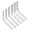 JinZeYou 6 Pz Staffe per Mensole Pesanti, Reggimensola Supporti per Mensoles, Staffe Mensole in Metallo a 90 Gradi, Reggi Mensola da Muro Angolari per Cucina e Camera da Letto(bianco, 150 x 125 mm)