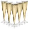 Matana - 24 Flute da Champagne Eleganti in Plastica, 130ml - Calici Plastica Rigida, Bicchieri da Brindisi per Feste, Compleanni, Matrimoni - Resistenti, Lavabili e Riutilizzabili