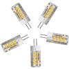 OUKAIDE Confezione da 5 lampadine LED G4 5 W 51 SMD 2835 LED AC220-240 V bianco caldo 3000 K super luminoso lampadina LED 500LM angolo di diffusione 360 ° base in ceramica G4 non dimmerabile