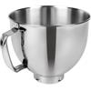 BestYiJo Ciotola in acciaio inox per mixer Kitchen Aid da 4,5-5 litri, compatibile con Artisan KSM100, KSM103, KSM110, KSM150, RRK150, K45SS, KSM75, KSM90, KSM95, K45, 5KSM125, 5KSM150, 5KSM150, 5KSM150