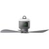 VVU&CCO - Ventilatore da soffitto esterno senza fili con telecomando, batteria da 12000 mAh, con luce, 4 velocità, timer per tenda da campeggio, terrazza, gazebo, veranda e camper