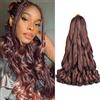 Yufeihe - Capelli sintetici per capelli da 18 pollici, per donne nere, 8 confezioni di tangle Free Bouncy Curly Braiding Hair for Box Braids (33#, 18 pollici (confezione da 8)