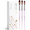TMZELOA 3 Pezzi pennelli unghie acrilico 8 10 14 Professionali, pennello unghie gel, pennelli unghie gel, pennelli unghie, pennelli per unghie per Extension e Nail Art