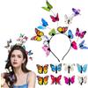 EUPSIIU Cerchietto Farfalla e 8 Pezzi Forcina Farfalla Cerchietto per Capelli con Farfalla e Fata per Donne Accessori Capelli Ragazze Costume Farfalla Fascia Capelli per Halloween Festa